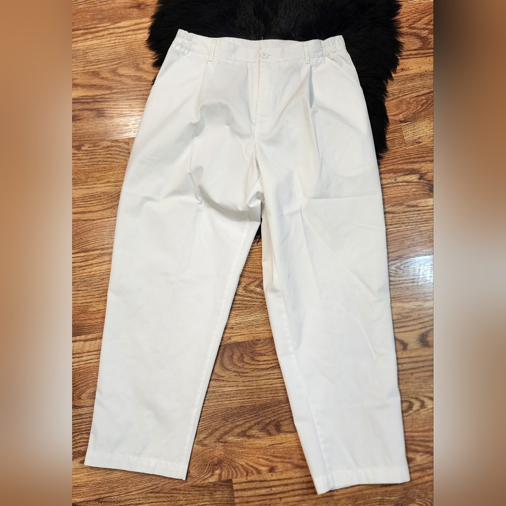 Crest Scrubs White Nurse Pants Size 14